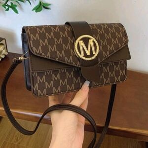 Elegant Brown M-Logo Women's Bag